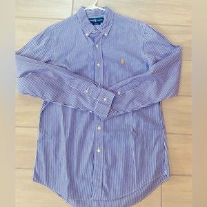 Polo Ralph Lauren Button Down Blue/White Shirt